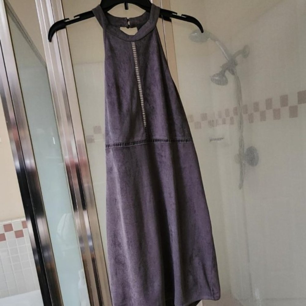 William B. Soft Gray Mini Dress Size L